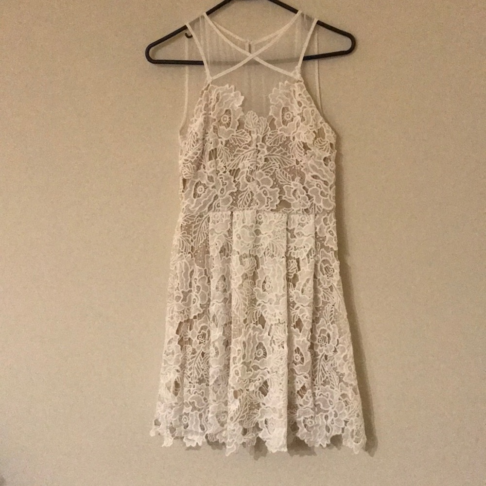 Francesca’s all over lace with sheer top